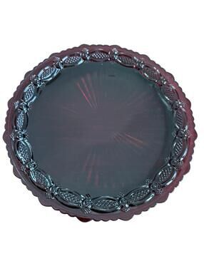 Vintage Avon Cape Cod Ruby Red Glass Dinner Plate 10.5”